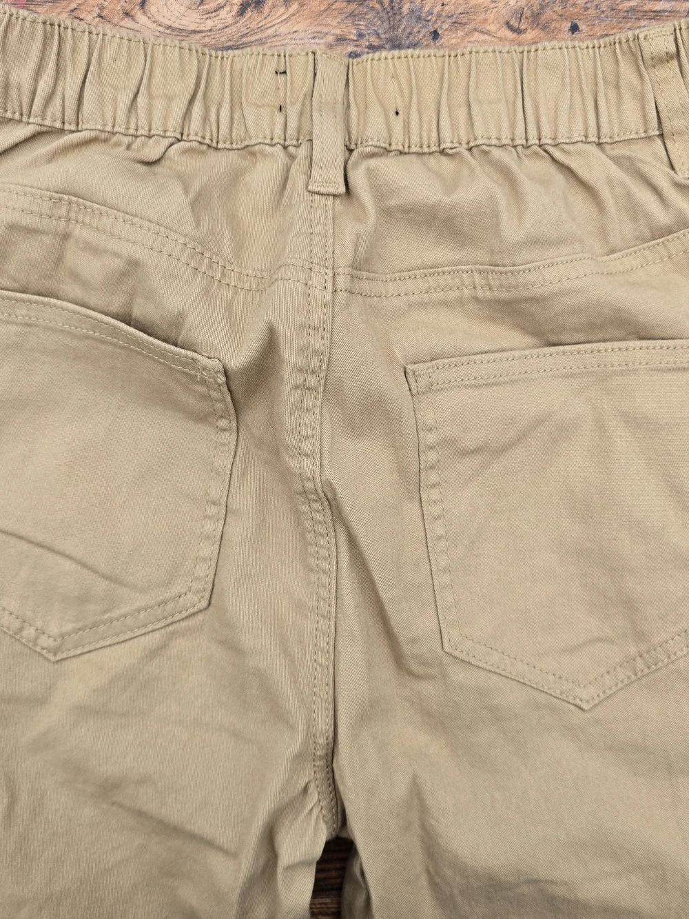 Women's Cotton Khaki Hiking Cargo Jogger Pants Elastic Waist Size M - Picture 6 of 8